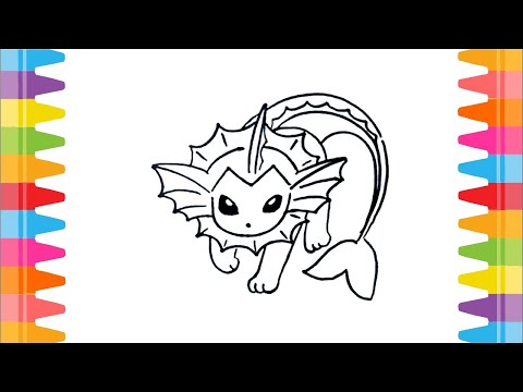 How to Draw Vaporeon  Drawings Pokemon