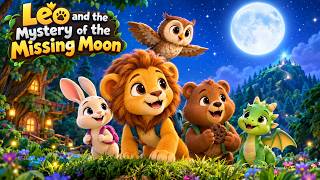 Leo and the Mystery of the Missing Moon 🌙🦁 | Magical Forest Adventure | Kids Story