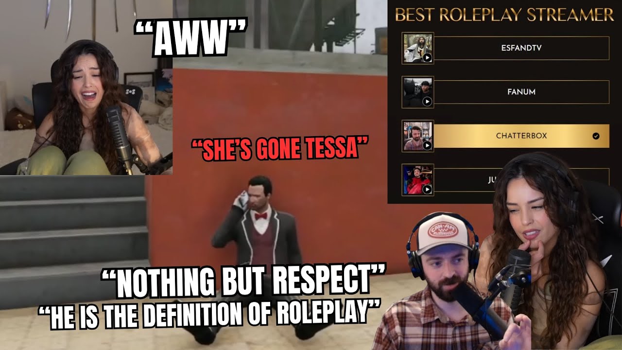 Valkyrae VOTES Chatterbox for Best Roleplay Streamer of the Year + Reaction to His Cinematic!