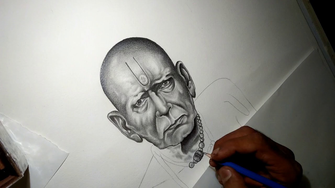 Shree Swami Samartha drawing / श्री स्वामी समर्थ चित्र / line drawing -  YouTube