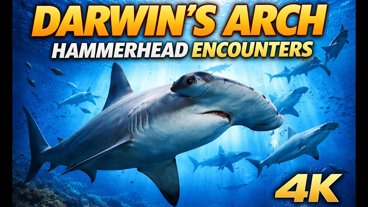 Diving with HAMMERHEAD SHARKS at Darwin's Arch | 4K