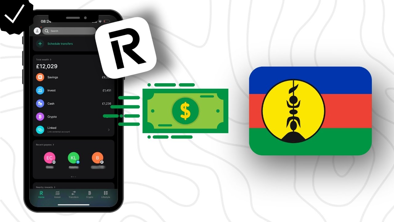 Как перевести деньги на банковский счет Новой Каледонии из Revolut?
