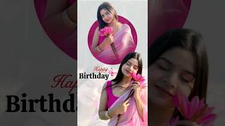Soft Pink Birthday Photo Edit 🌸 | Elegant InShot Editing Tutorial #shorts #editing #tutorial screenshot 1