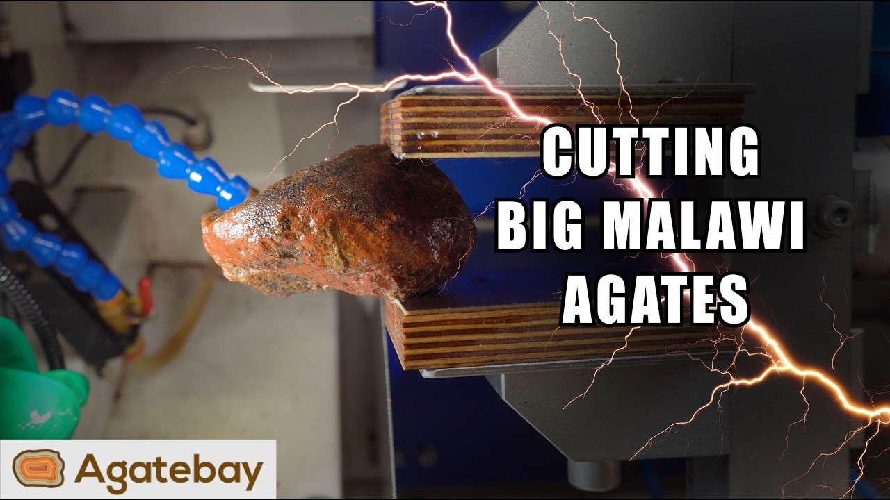 I'm sacrificing big Malawi Agates to my diamond saw!