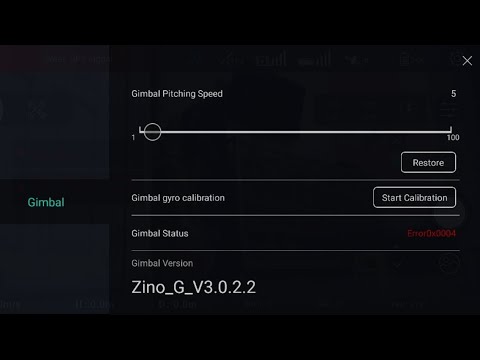 Reset Gimbal Hubsan Zino Lokasi Reset Zino Youtube