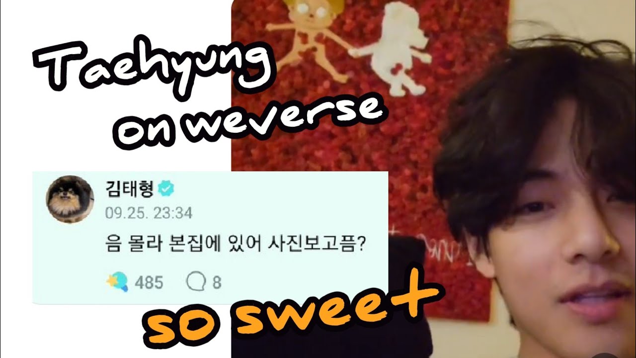 BTS WEVERSE COMMENT V/TAEHYUNG 220925 💙 - YouTube