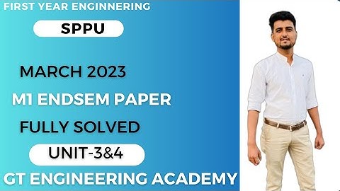 Enginnering mathematics 1 endsem solved paper march 2023