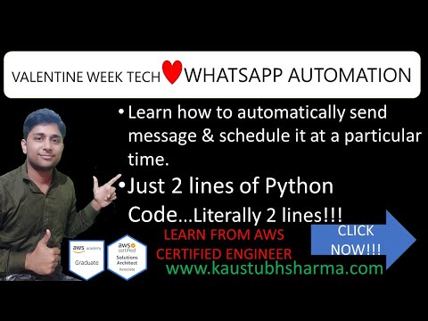 Valentine's Day Special | Automate your WhatsApp Messages | Schedule WhatsApp Message at Midnight