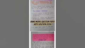 DBMS Model question paper with solution | Module 1 | #engineering #dbms #modelquestionpaper