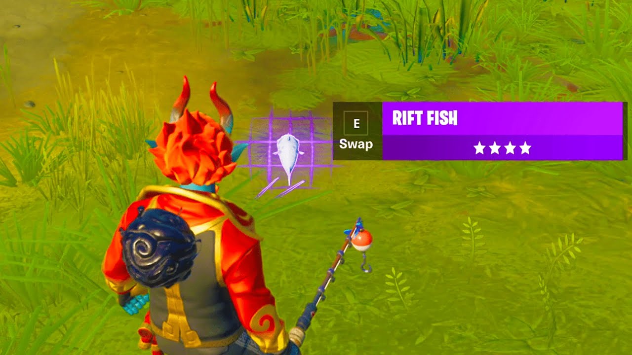 How And Where To Fish The New Rift Fish Fortnite Season 5 New Fish Fortnite Season 5 Rift To Go Youtube