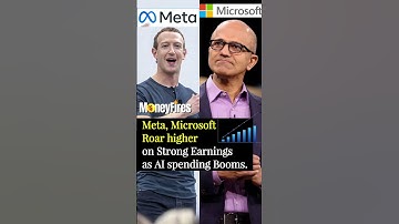 Meta, Microsoft roar higher on strong earnings as AI spending booms.#meta #Microsoft #stockmarket