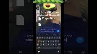 Seeing what my keyboard thinks of Freya Skye ￼
