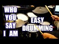 Who you say i am  hillsong worship  easy drumming  shawn drum studio