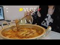 ENG) vlog 입 터진 집순이 자취생 먹부림🥩ㅣ양념게장.피클김장.김피탕.돈까스떡볶이.삼겹살.된장찌개