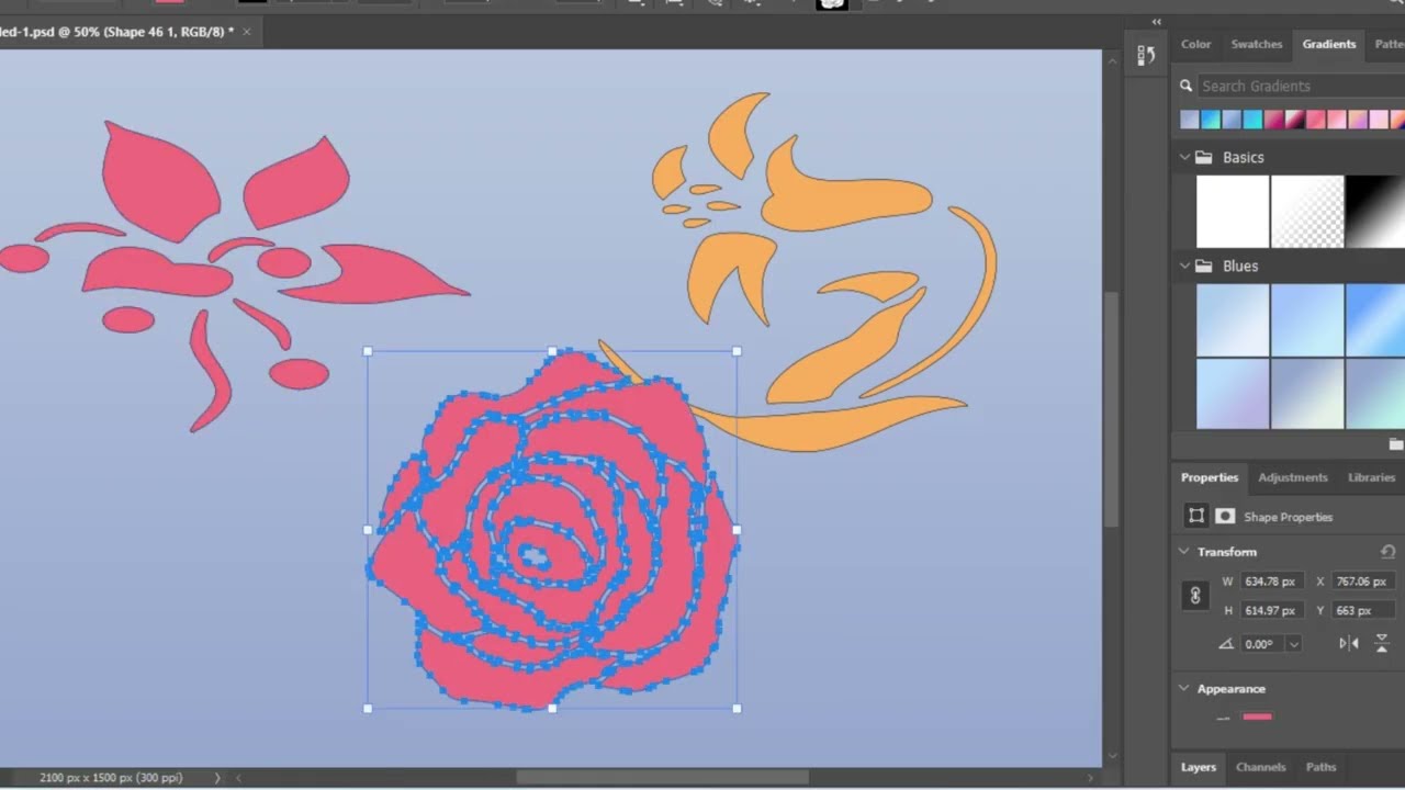 How to Draw Multiple Colored Shapes Using Shape Tools in Adobe Photoshop