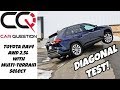 Toyota rav4 awd diagonal test with multiterrain select  from rock to sand mode
