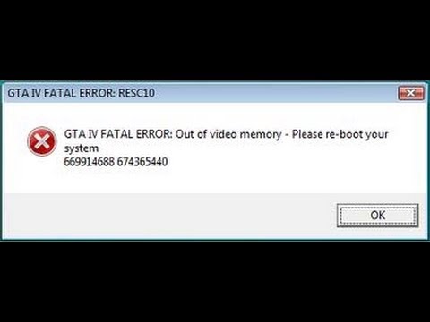 Ошибка памяти игру. Out of Memory ошибка. ГТА 4 ошибка. Критическая ошибка ГТА 4. Фатальная ошибка.
