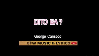 DITO BA? - KARAOKE in the style of KUH LEDESMA