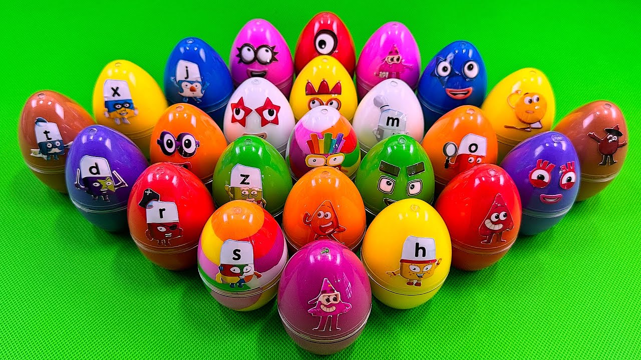 Rainbow SLIME: Digging Numberblocks in Rainbow Eggs, Colorful Eggs ...