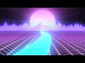 Synthwave Landscape of Glowing River Mountains and Retro 80s Sun 4K 60fps Wallpaper Background