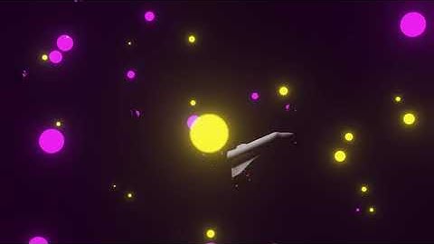 8K Neon Purple Yellow Spaceship with Glowing Orbs | 4K, UHD Free Video