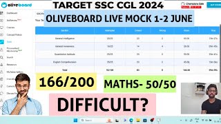 🎯OliveboardCGL2024PRE MOCK TEST TODAYsolutions📚1-2June✍️How to do analysis💯#oliveboard#ssc#maths