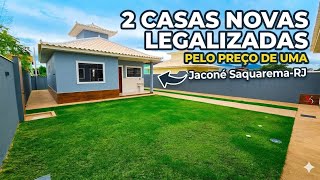 DUAS CASAS NOVAS PELO PREÇO DE UMA FINANCIADAS PELA CAIXA À VENDA JACONÉ SAQUAREMA-RJ 