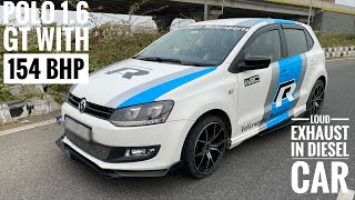 polo 1.6 GT TDI modified | fastest polo 1.6 GT | stage 2 remap | loudest exhaust in polo diesel 🔥🔥