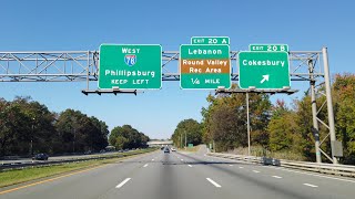 Interstate 78 west across New Jersey | Holland Tunnel to PA Welcome Center
