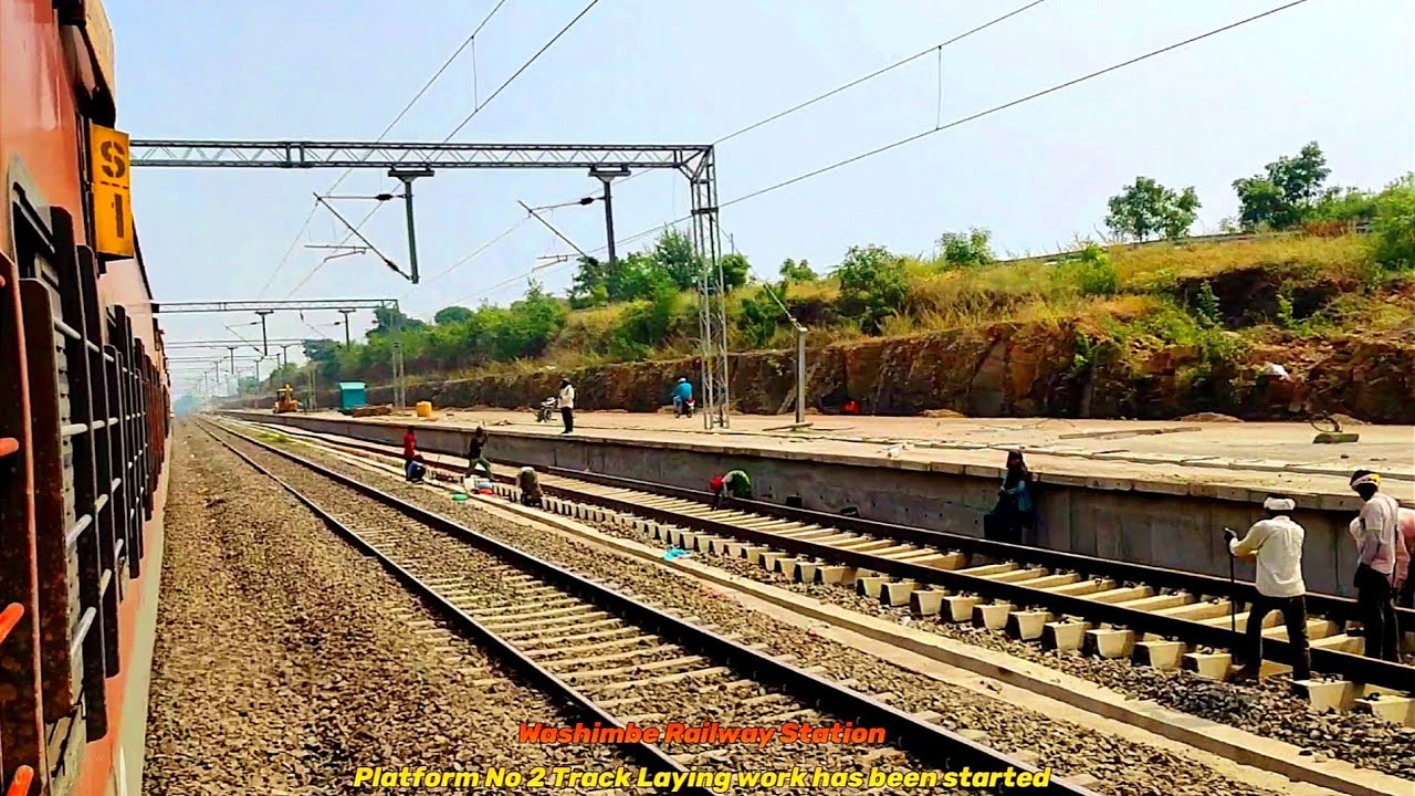 Washimbe Railway Station Track Laid on new Platform