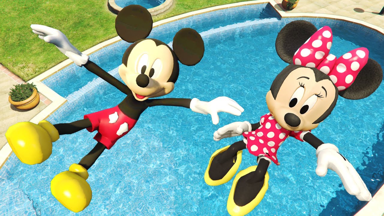 Mickey Mouse vs Minnie Mouse GTA 5 Epic Ragdolls | Funny moments vol.9 (Euphoria Physics)