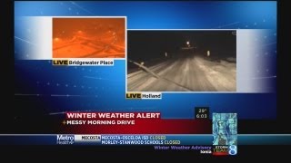 Sloppy, slushy roads due to wintry mix