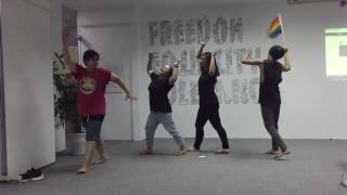 Dance flashmob practice Happy - Pharrell Williams/ Wequal