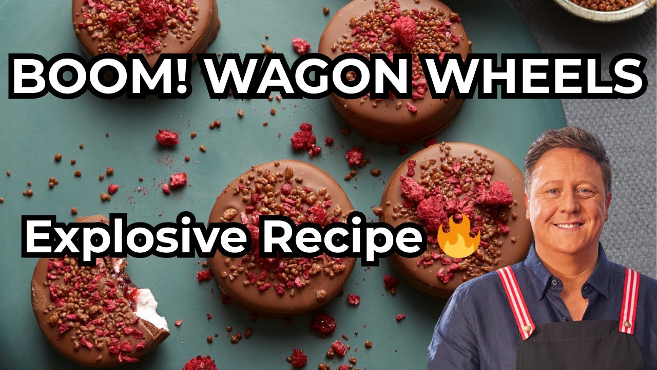 Explosive Candy Raspberry Wagon Wheels with a Bang! Explosive Raspberry Chocolate Treats | Darren ...