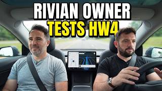 Rivian Owner Tries Tesla Full Self-Driving Hardware 4 for the FIRST Time! I Tried Rivian S Full Self Driving Is Tesla Cooked