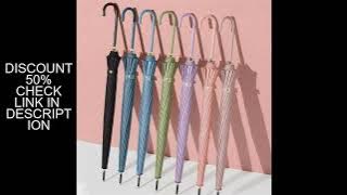 Japanese Long Handled Umbrella Ins for Both Sunny and Rainy Use, Black Glue Large Size Storm Resista