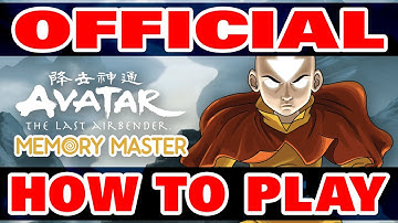 Official How to Play Avatar Memory Master Card Game