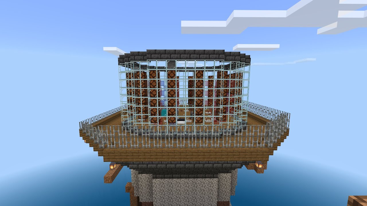 CJSGOOSE ~ Lighthouse redstone complete & works, let's build a roof ...