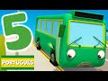 5 Ônibus Verdes | Garagem de Gecko | Carros infantis | Vídeos educativos