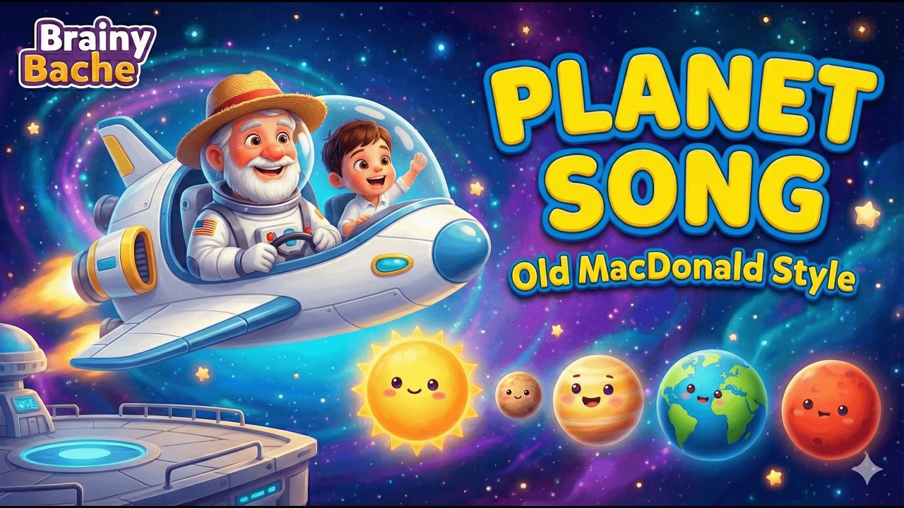 Planet Song for Kids | Old MacDonald Style 🚀 | Learn Solar System | Brainy Bache