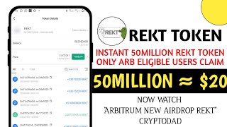 Arb Airdrop Eligible User Claim Instant Free Rektarb Rekt Token On Token Pocket Swap Rekt To Usdt