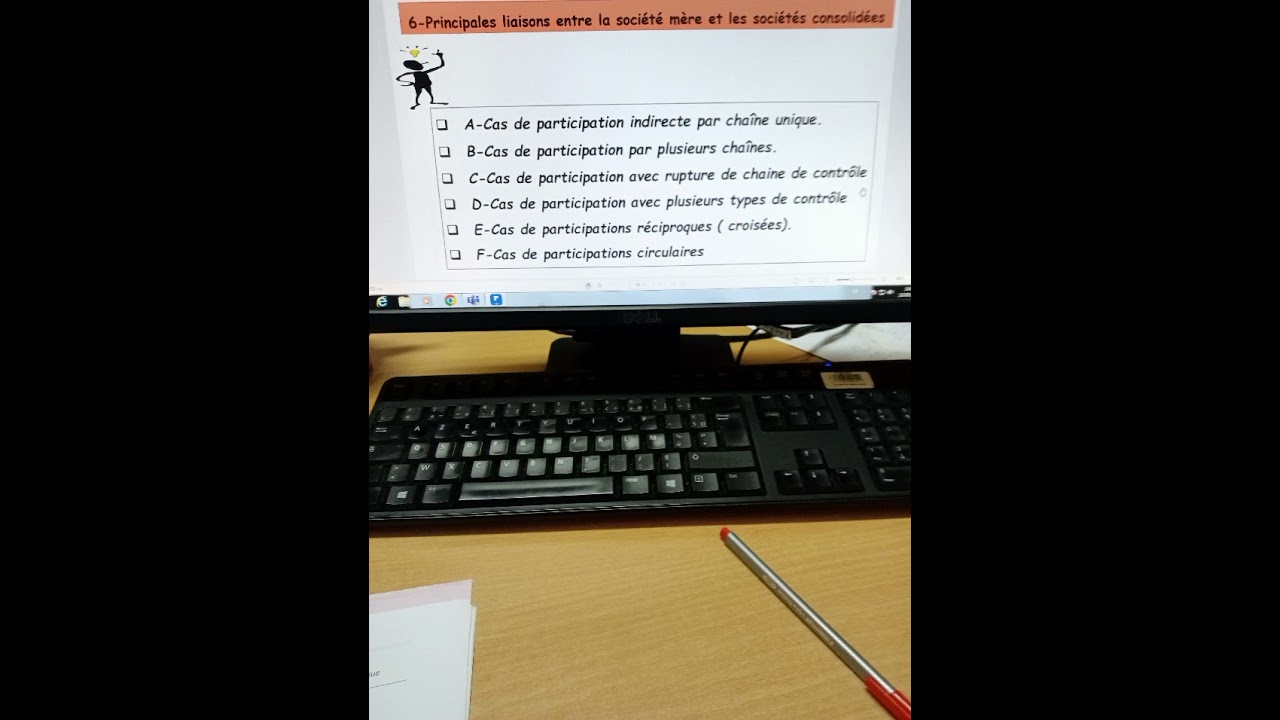 Les participations entre la société mère et les sociétés consolidées