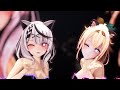 【MMD ホロライブ 】沙花叉クロヱ x 風真いろは 愛包ダンスホール / 4K 60FPS