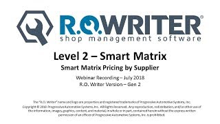 Configuring Smart Matrix by Supplier