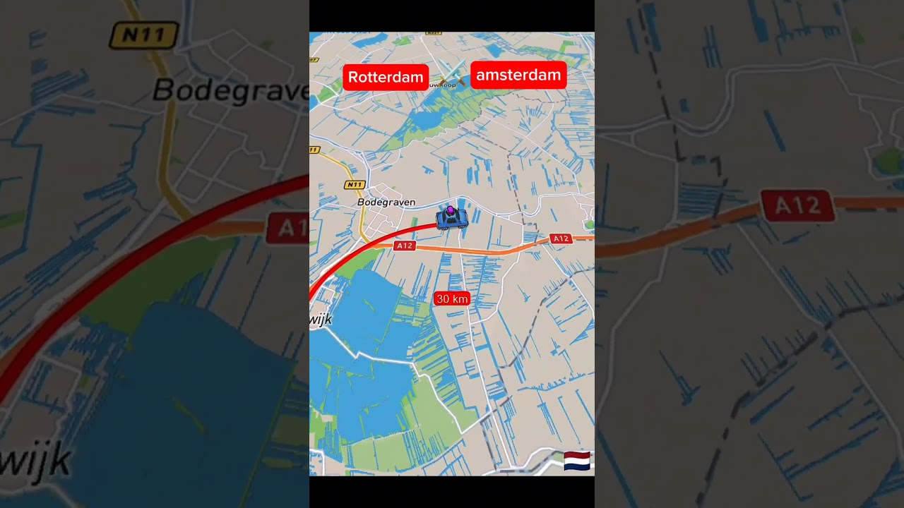 Rotterdam x Amsterdam | travel on maps 🚘 