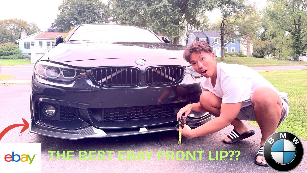 I INSTALLED AN EBAY CARBON FIBER FRONT LIP ON MY BMW F36 440I *EASY