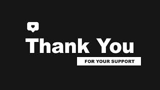 ▶️ FREE DOWNLOAD LINK | Thank You For Your Support | Animated Text Typography | Black Background 6