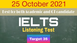 Ielts Listening Practice Test with Answers | 25 October 2021
