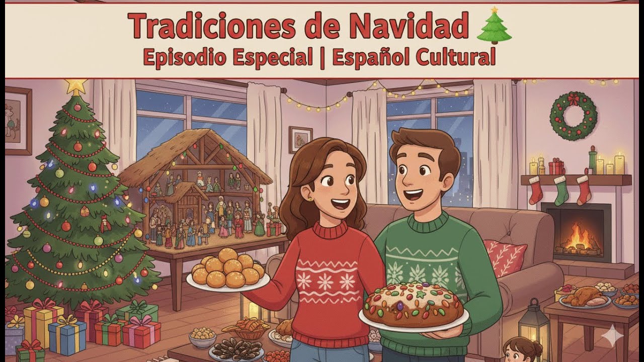 ESPAÑOL TODO DÍA - Conversación Especial: Tradiciones de Navidad 🎄 | Español Cultural Ep. Navidad
