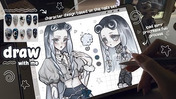 draw with me ★ design a character .ᐟ ˚✧ ˖  [procreate, real time process, ipad asmr]